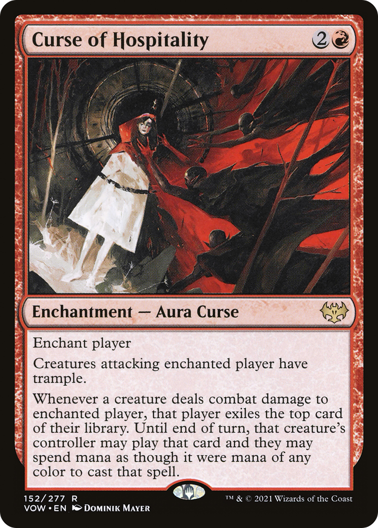 Curse of Hospitality (VOW-152) [Innistrad: Crimson Vow] Foil MTG Single Wizards of the Coast