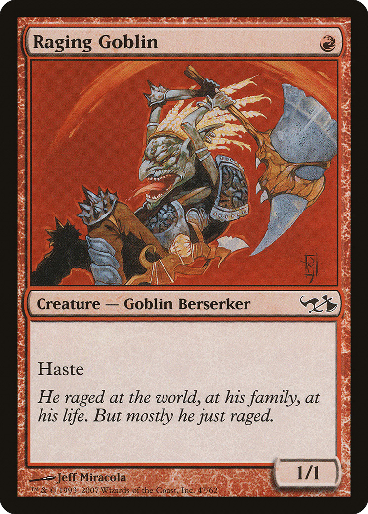 Raging Goblin (EVG-047) [Misc] Duel Decks: Elves vs. Goblins MTG Single Wizards of the Coast