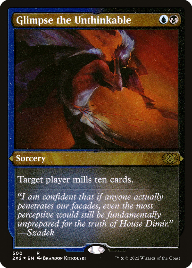 Glimpse the Unthinkable (Foil Etched) (2X2-500) [Double Masters 2022] Foil MTG Single Wizards of the Coast