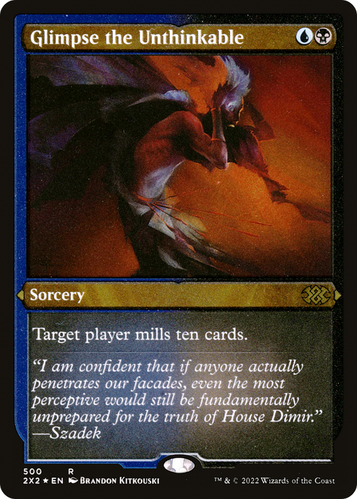 Glimpse the Unthinkable (Foil Etched) (2X2-500) [Double Masters 2022] Foil MTG Single Wizards of the Coast