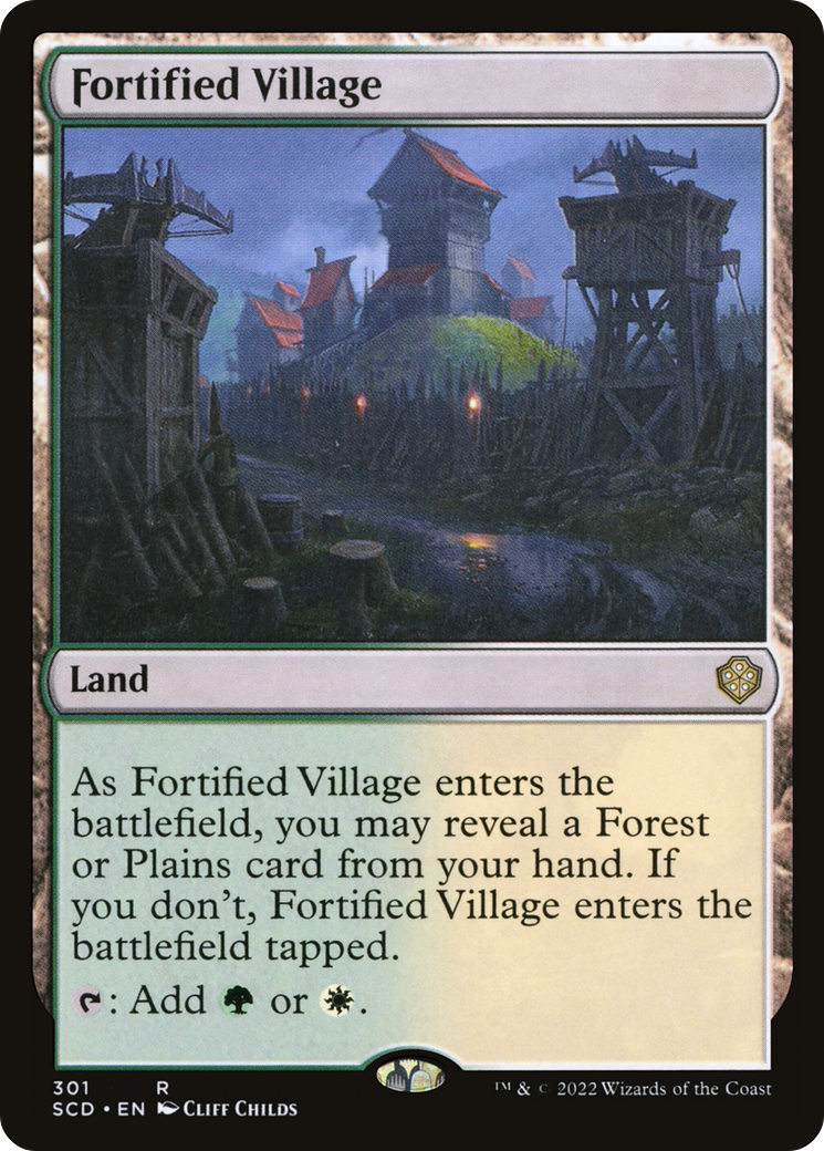 Fortified Village (SCD-301) [Starter Commander Decks] MTG Single Wizards of the Coast