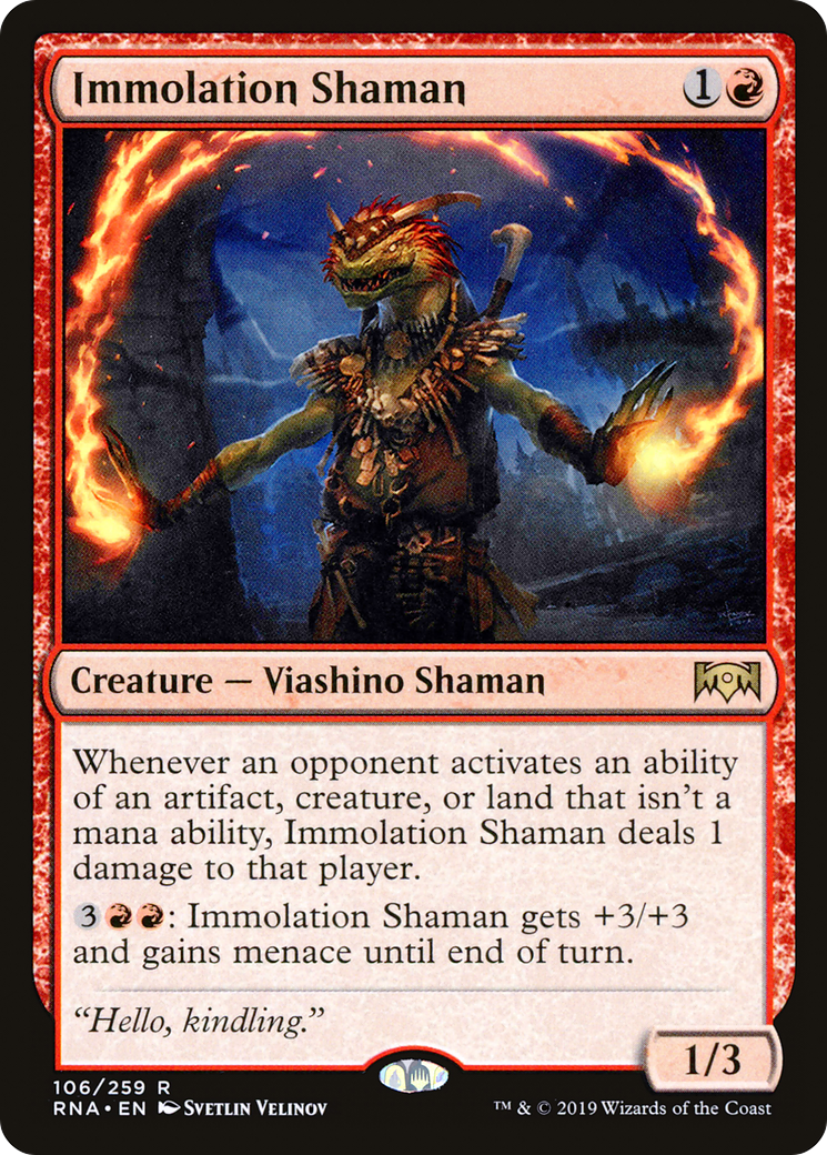 Immolation Shaman (RNA-106) [Ravnica Allegiance] Foil MTG Single Wizards of the Coast