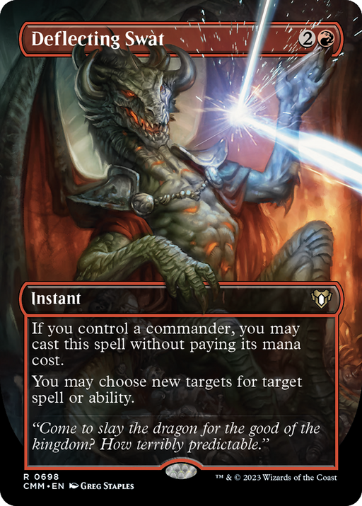 Deflecting Swat (CMM-698) [Commander Masters] (Borderless) MTG Single Wizards of the Coast