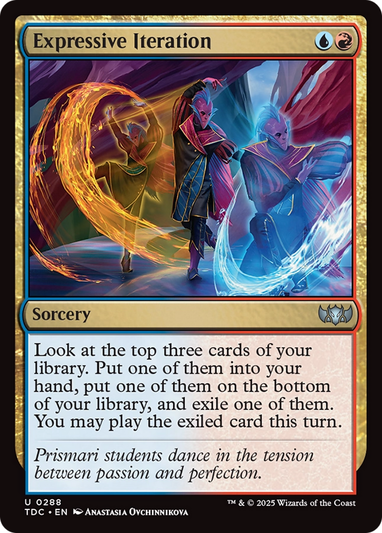 Expressive Iteration (TDC-288) [Commander: Tarkir: Dragonstorm] MTG Single Wizards of the Coast