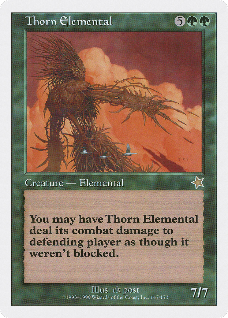 Thorn Elemental (S99-147) [Misc] Starter 1999 MTG Single Wizards of the Coast