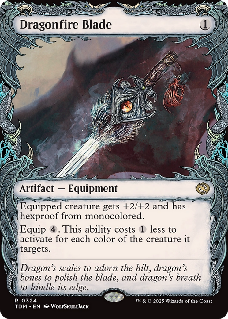 Dragonfire Blade (TDM-324) [Tarkir: Dragonstorm] (Showcase) Foil MTG Single Wizards of the Coast