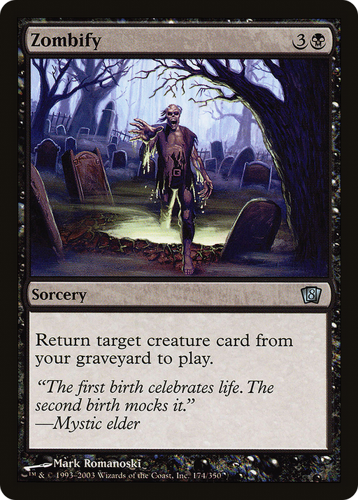 Zombify (8ED-174) [8th Edition] MTG Single Wizards of the Coast