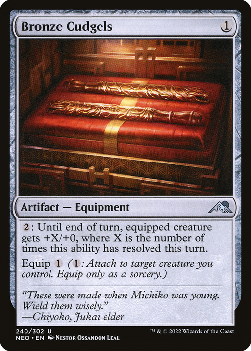 Bronze Cudgels (NEO-240) [Kamigawa: Neon Dynasty] Foil MTG Single Wizards of the Coast
