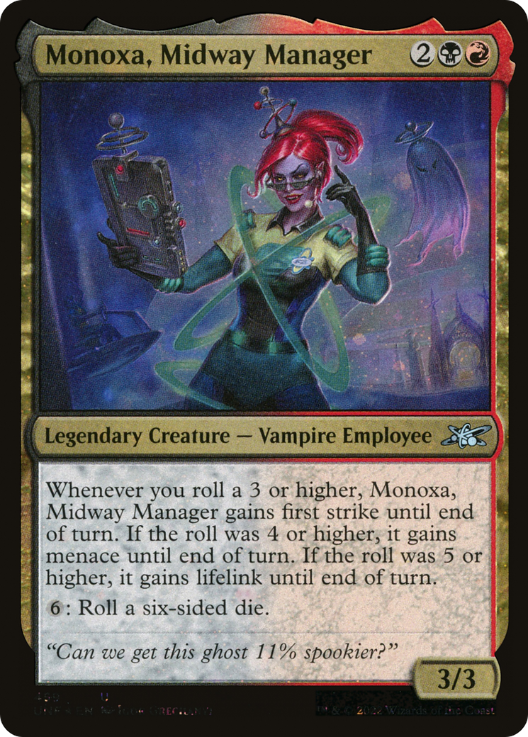 Monoxa, Midway Manager (Galaxy Foil) (UNF-459) [Unfinity] Foil MTG Single Wizards of the Coast