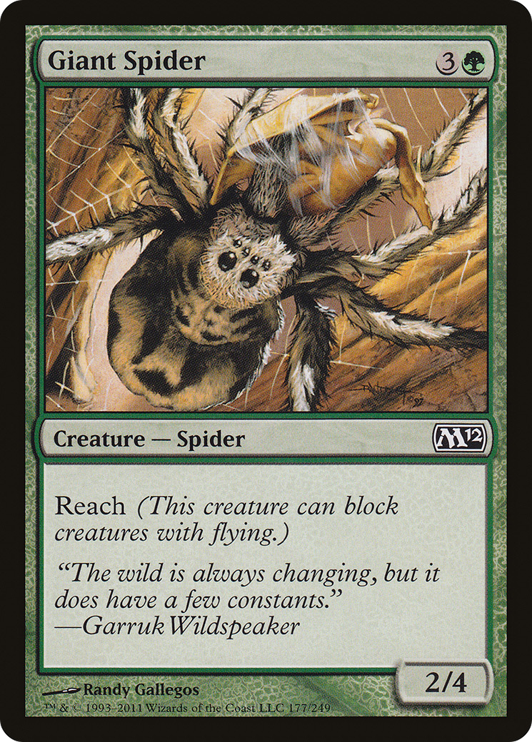 Giant Spider (M12-177) [Magic 2012] MTG Single Wizards of the Coast
