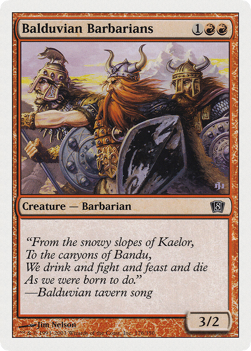 Balduvian Barbarians (8ED-176) [8th Edition] Foil MTG Single Wizards of the Coast