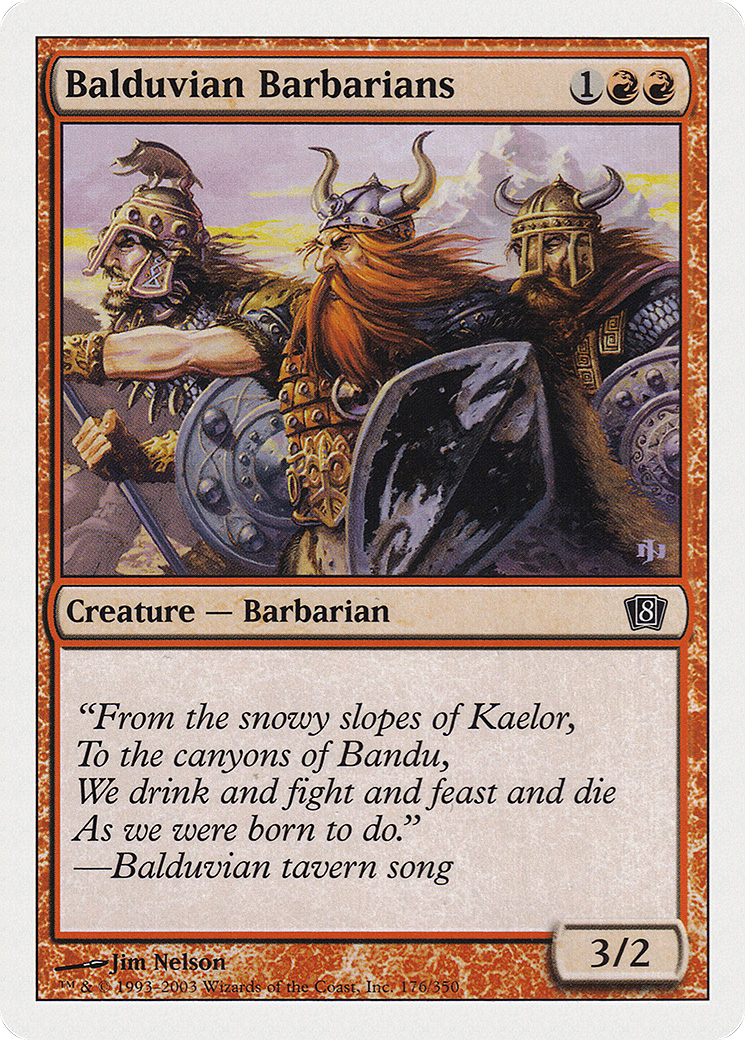 Balduvian Barbarians (8ED-176) [8th Edition] MTG Single Wizards of the Coast