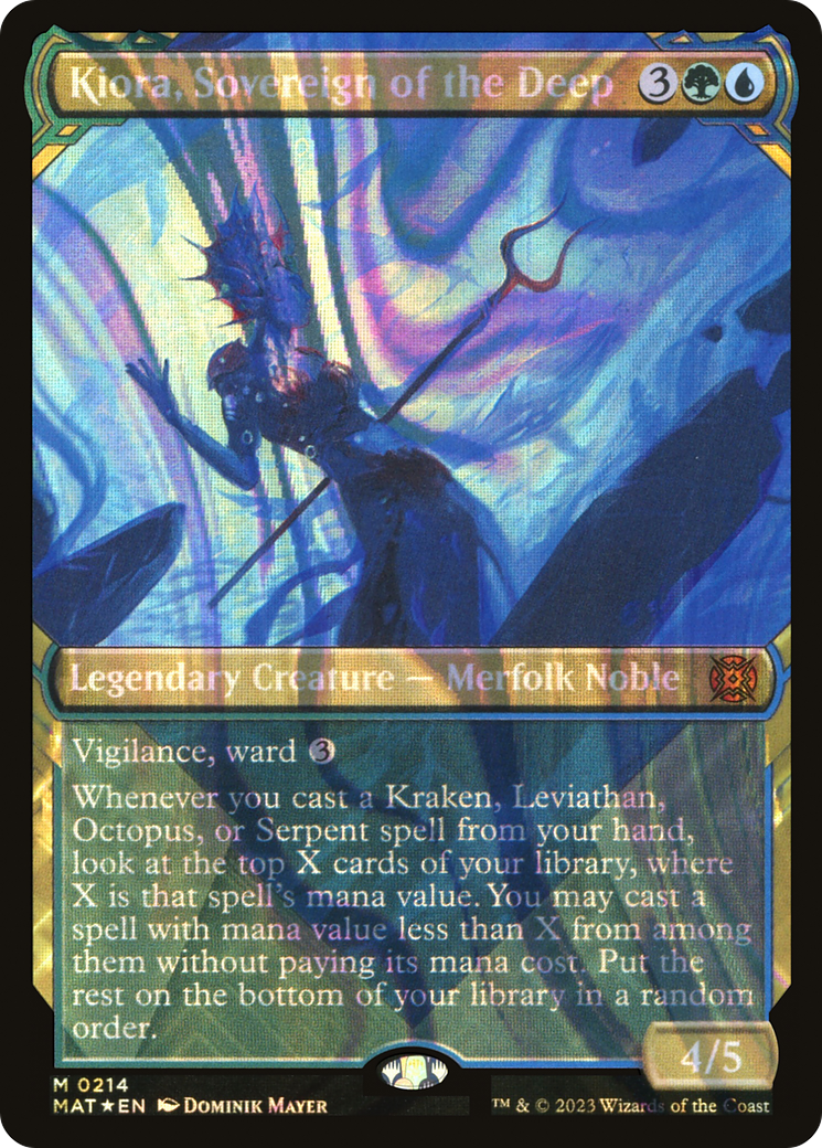 Kiora, Sovereign of the Deep (Halo Foil) (MAT-214) [March of the Machine: The Aftermath] (Showcase) Foil MTG Single Wizards of the Coast