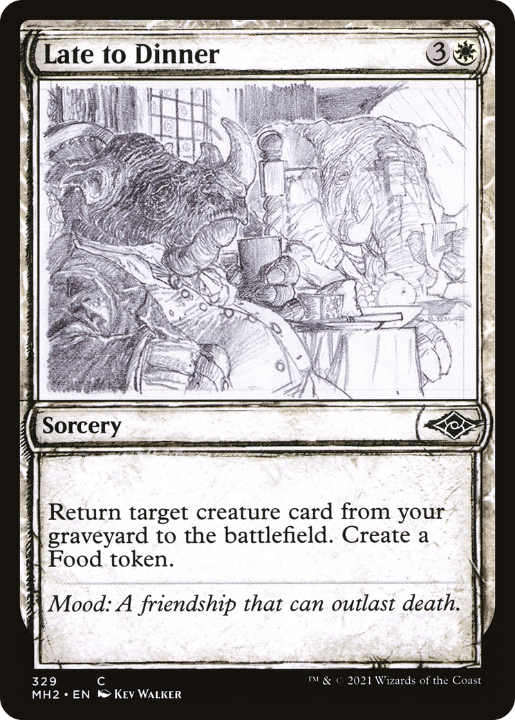 Late to Dinner (MH2-329) [Modern Horizons 2] (Showcase) MTG Single Modern Horizons 2