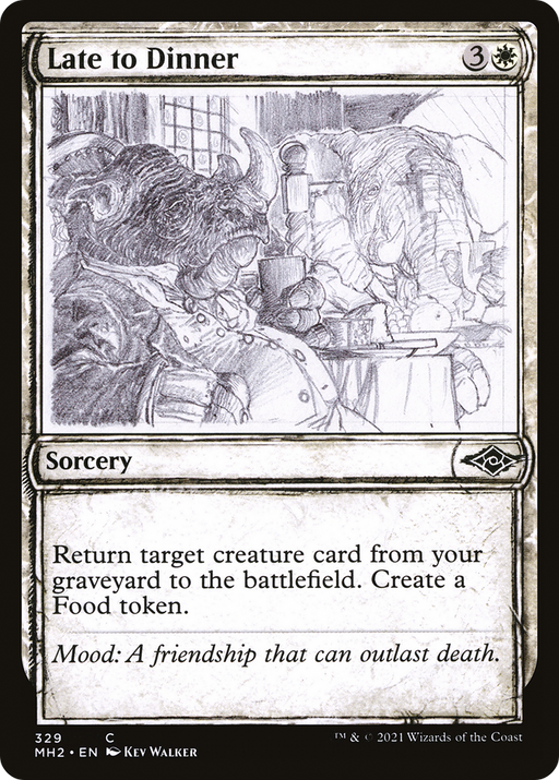 Late to Dinner (MH2-329) [Modern Horizons 2] (Showcase) Foil MTG Single Modern Horizons 2