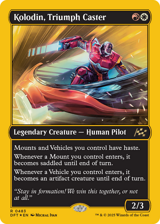 Kolodin, Triumph Caster (First-Place Foil) (DFT-483) [Aetherdrift] Foil MTG Single Wizards of the Coast