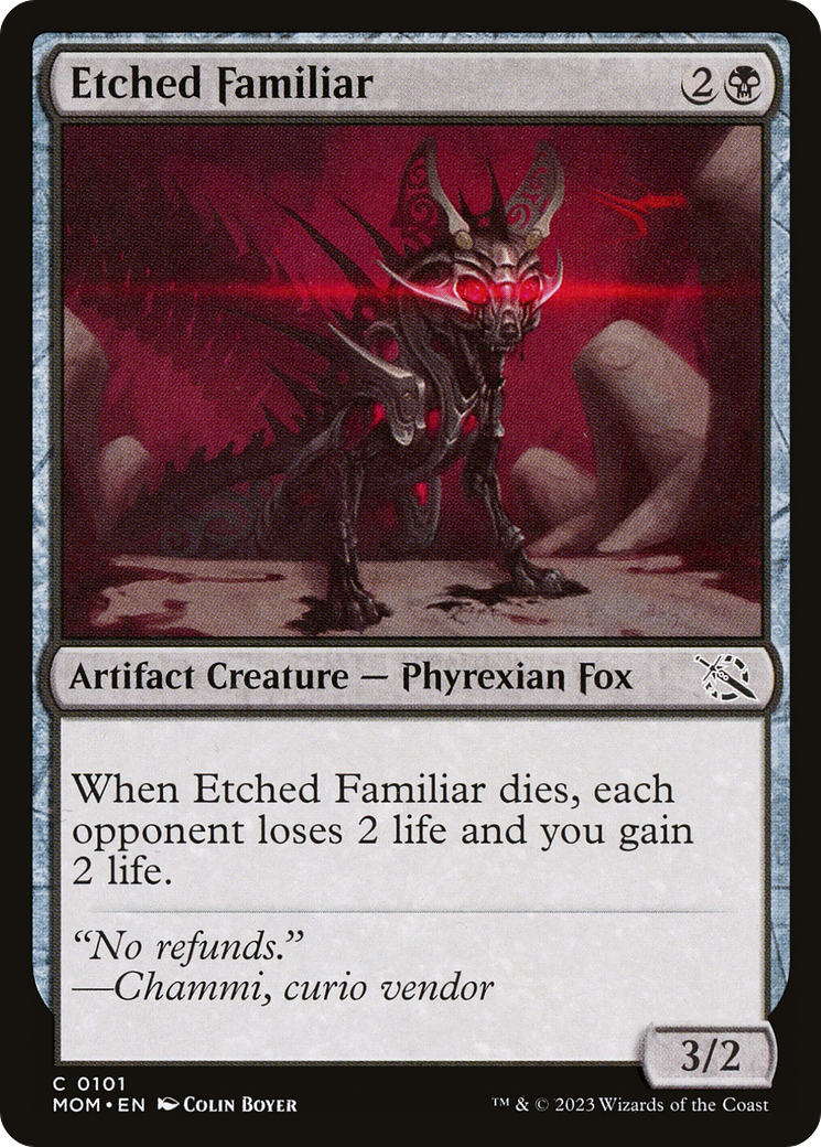 Etched Familiar (MOM-101) [March of the Machine] MTG Single Wizards of the Coast