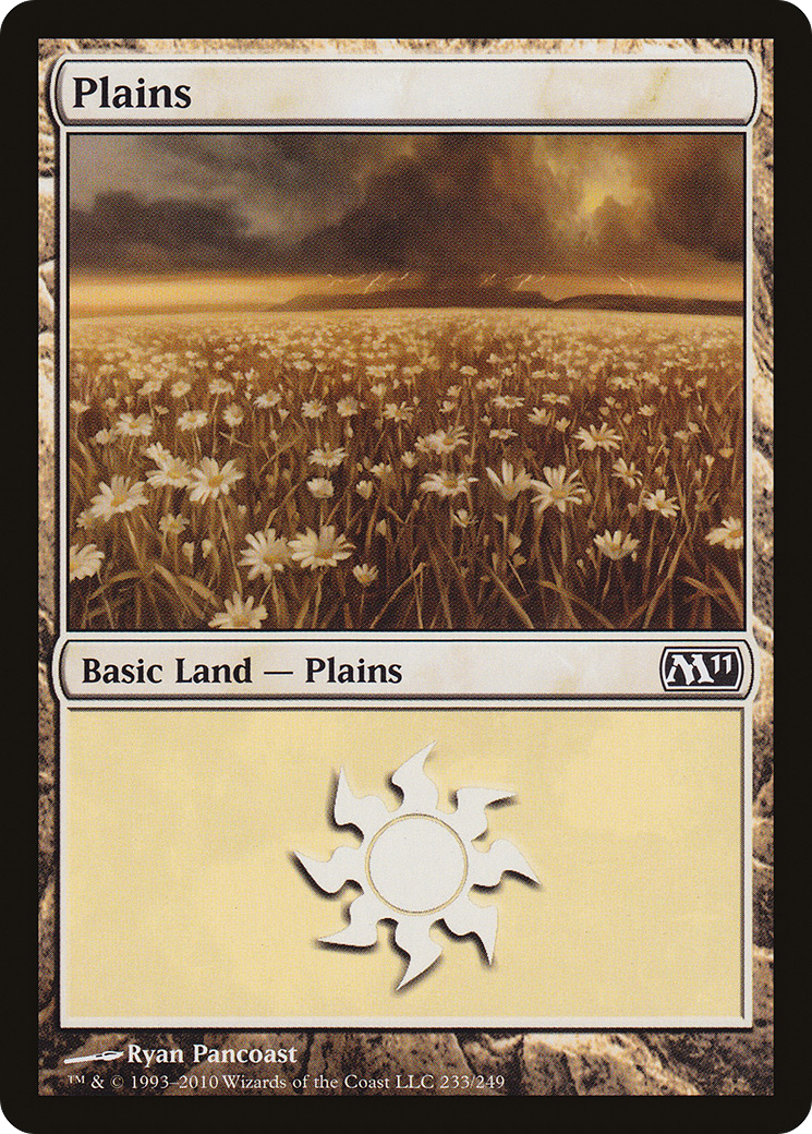 Plains (233) (M11-233) [Magic 2011] Foil MTG Single Wizards of the Coast