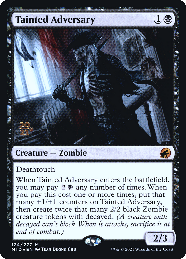 Tainted Adversary (PRE-124) [Innistrad: Midnight Hunt Promos] Foil MTG Single Wizards of the Coast