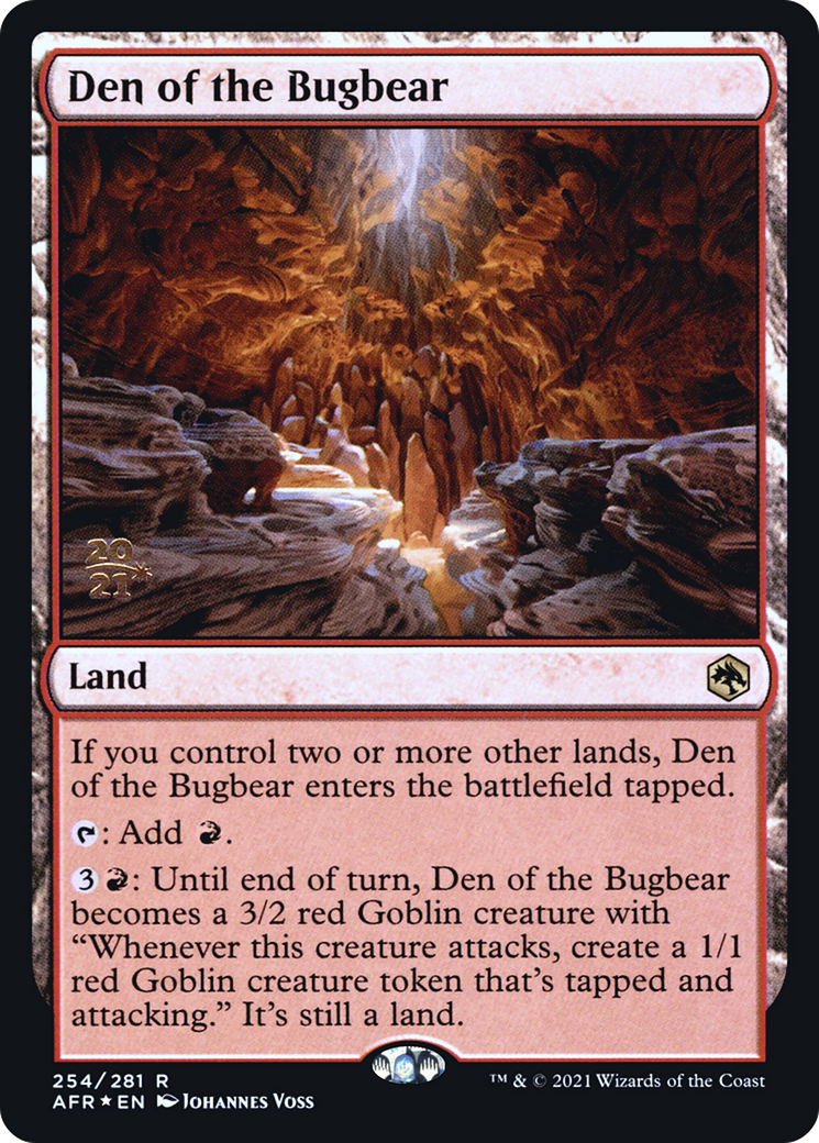 Den of the Bugbear (PRE-254) [Adventures in the Forgotten Realms Promos] Foil MTG Single Wizards of the Coast