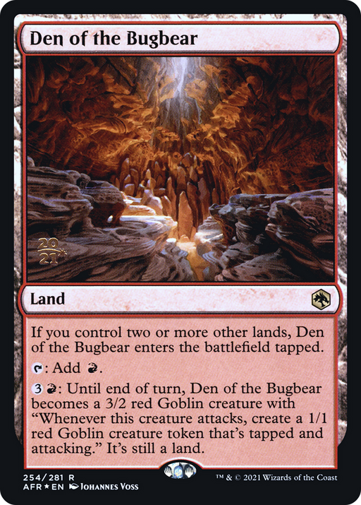 Den of the Bugbear (PRE-254) [Adventures in the Forgotten Realms Promos] Foil MTG Single Wizards of the Coast