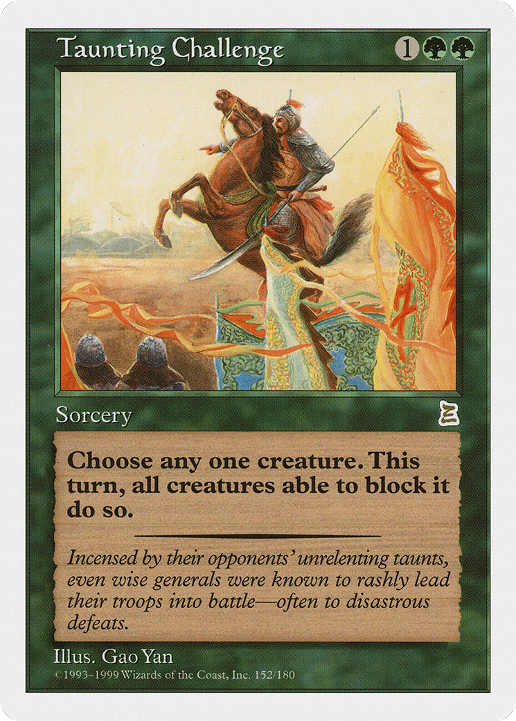Taunting Challenge (PTK-152) [Oldschool] Portal Three Kingdoms MTG Single Wizards of the Coast