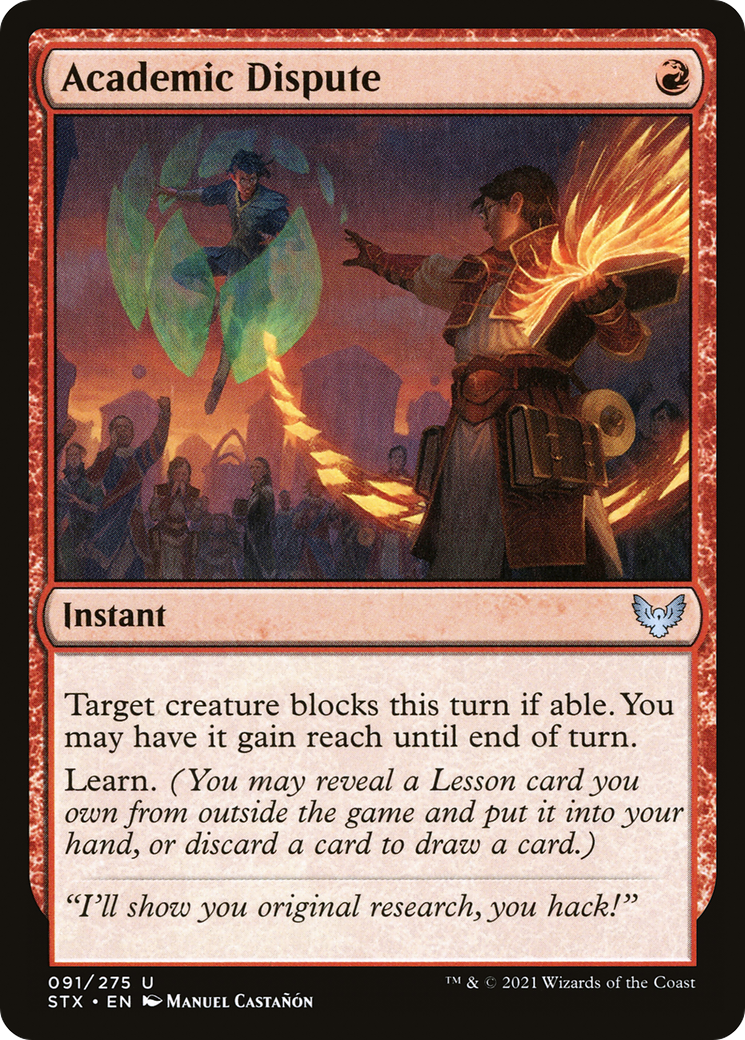 Academic Dispute (STX-091) [Strixhaven: School of Mages] MTG Single Wizards of the Coast