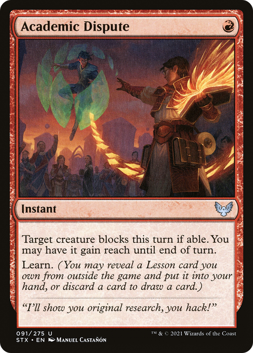 Academic Dispute (STX-091) [Strixhaven: School of Mages] Foil MTG Single Wizards of the Coast