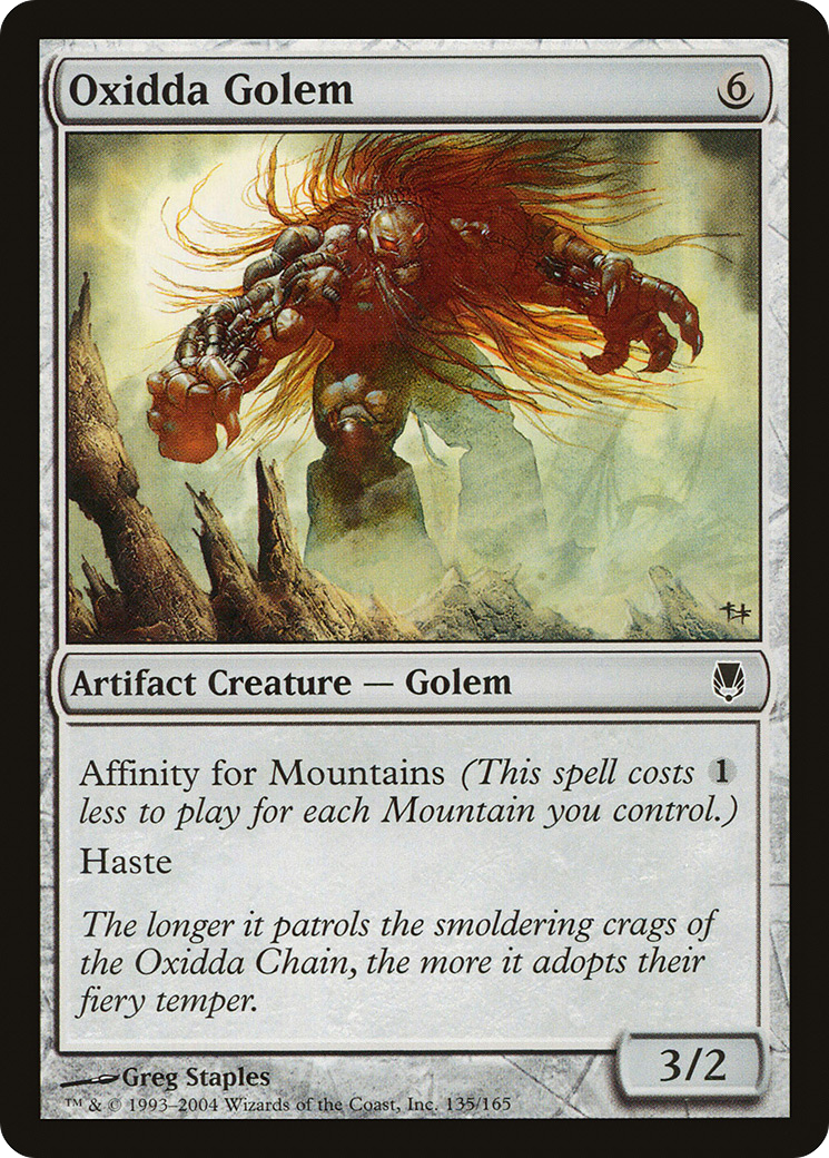Oxidda Golem (DST-135) [Darksteel] Foil MTG Single Wizards of the Coast
