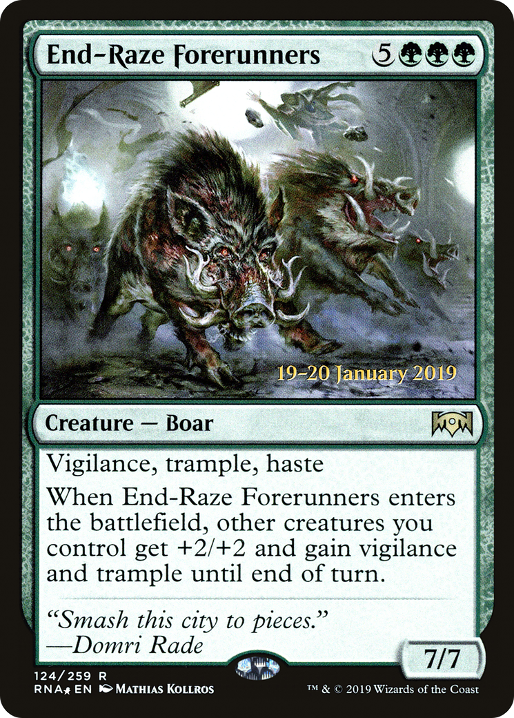 End-Raze Forerunners (PRE-124) [Ravnica Allegiance Promos] Foil MTG Single Wizards of the Coast