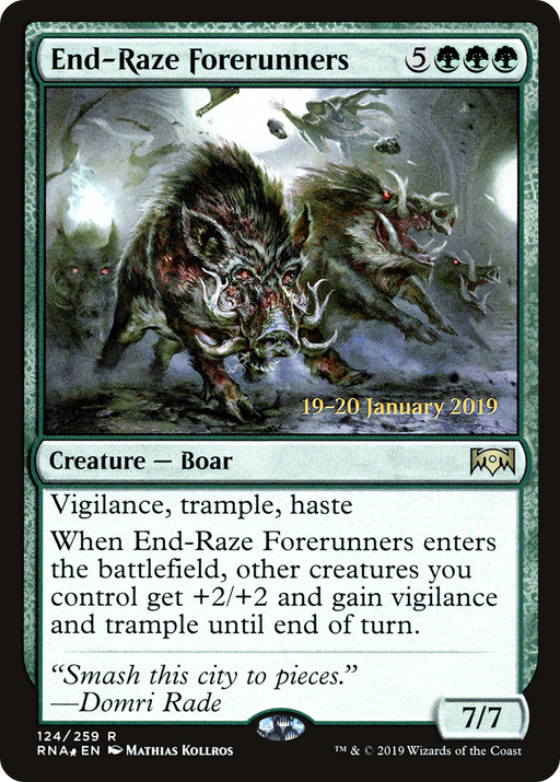 End-Raze Forerunners (PRE-124) [Ravnica Allegiance Promos] Foil MTG Single Wizards of the Coast