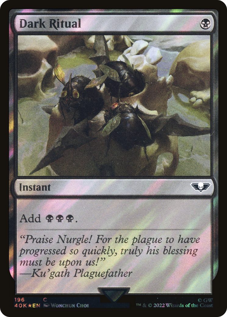Dark Ritual (Surge Foil) (40K-196) [Warhammer 40,000 Commander] Foil MTG Single Wizards of the Coast