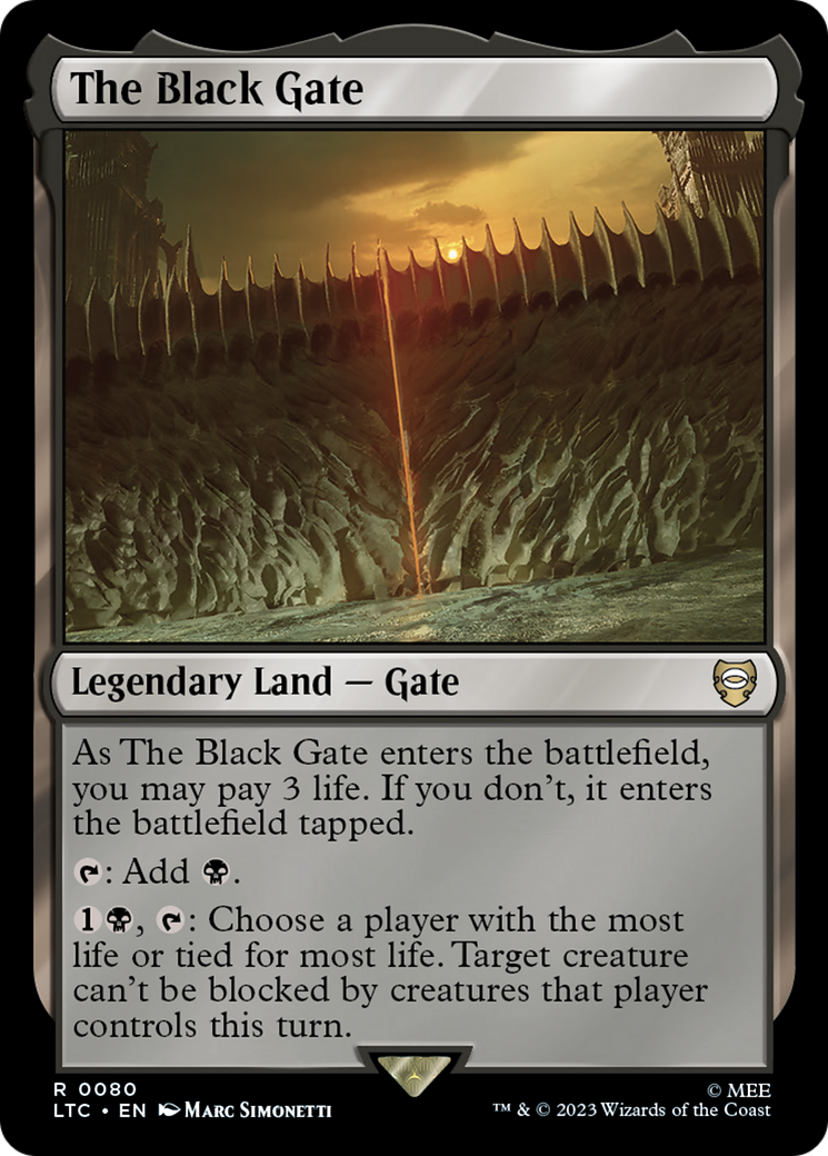 The Black Gate (LTC-080) [Tales of Middle-earth Commander] MTG Single Wizards of the Coast