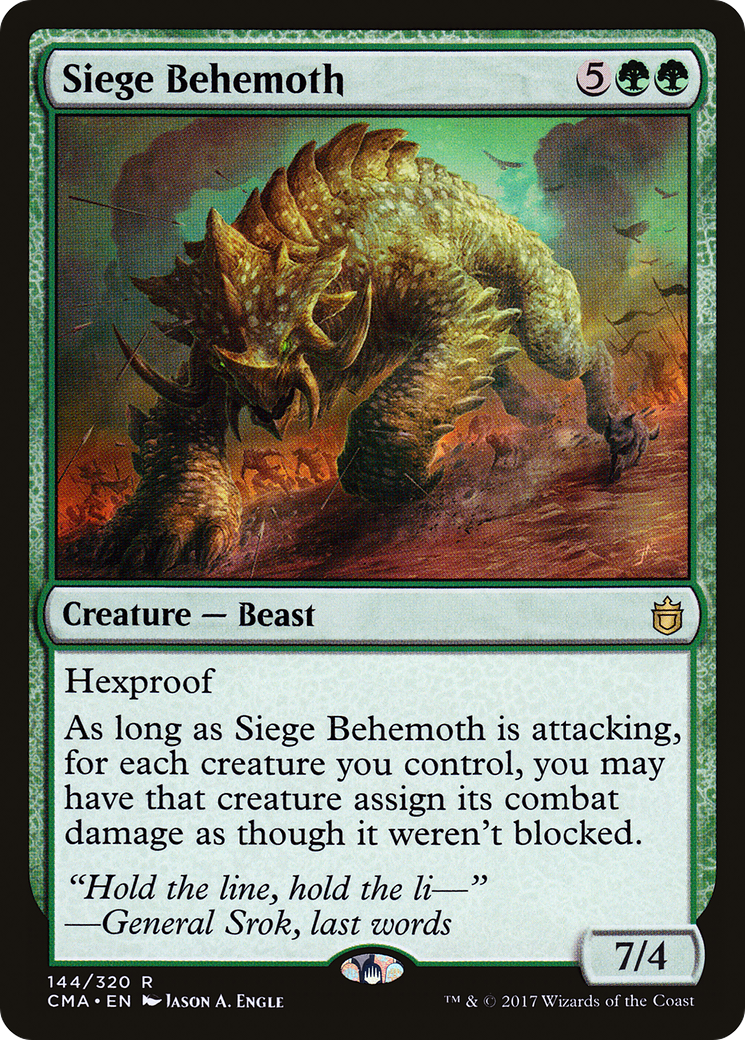 Siege Behemoth (CMA-144) [Commander Anthology] MTG Single Wizards of the Coast