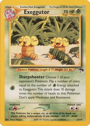 Exeggutor (13/18) [Vintage: Southern Islands] Pokemon Single Pokémon