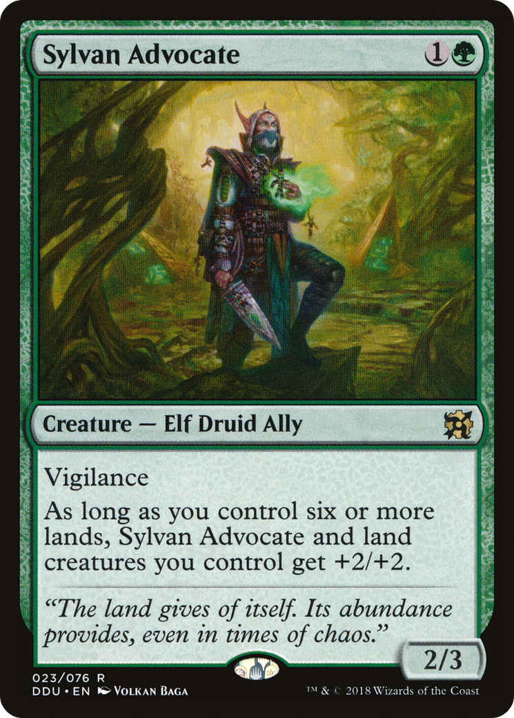 Sylvan Advocate (DDU-023) [Misc] Duel Decks: Elves vs. Inventors MTG Single Wizards of the Coast