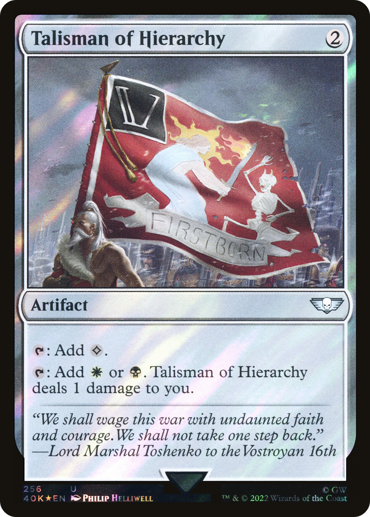 Talisman of Hierarchy (40K-256★) [Warhammer 40,000 Commander] Foil MTG Single Wizards of the Coast