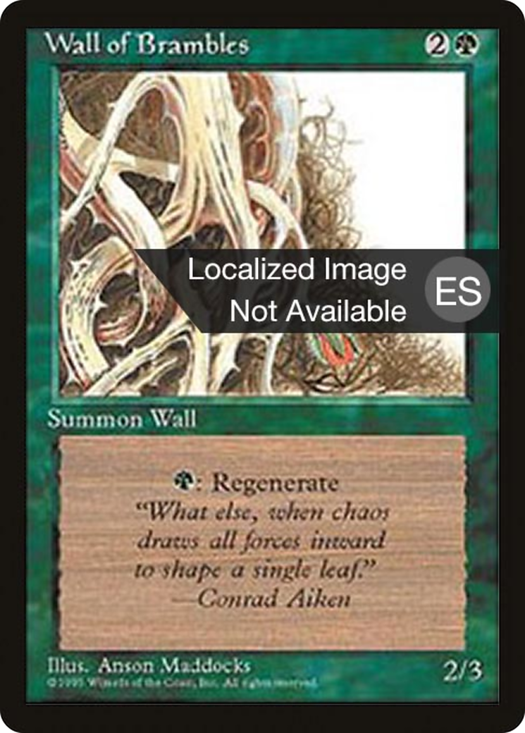 Wall of Brambles (4BB-282) [Fourth Edition Foreign Black Border] MTG Single Wizards of the Coast