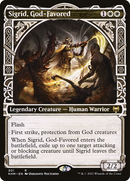 Sigrid, God-Favored (KHM-301) [Kaldheim] (Showcase) MTG Single Wizards of the Coast