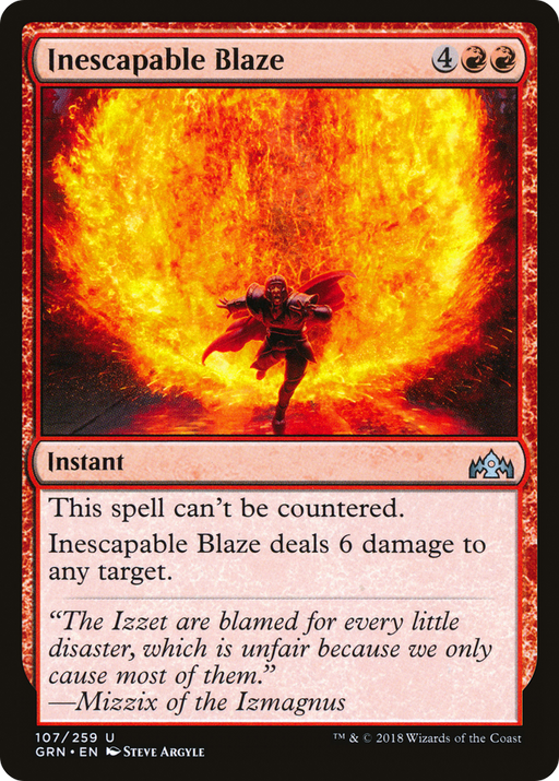 Inescapable Blaze (GRN-107) [Guilds of Ravnica] MTG Single Wizards of the Coast