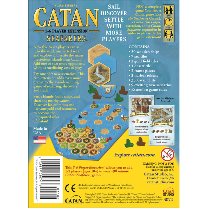 Catan 6th Edition (2025): Seafarers 5-6 Player Expansion Board Games Catan Studios