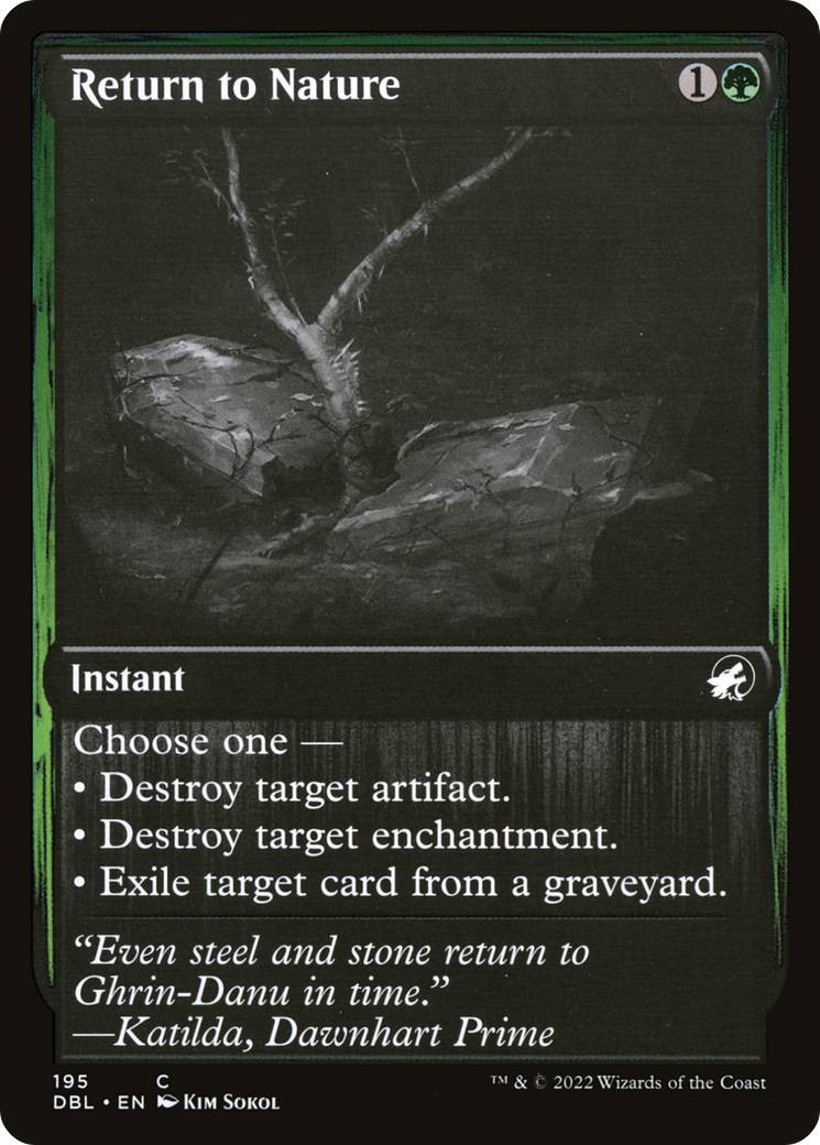 Return to Nature (DBL-195) [Innistrad: Double Feature] Foil MTG Single Wizards of the Coast