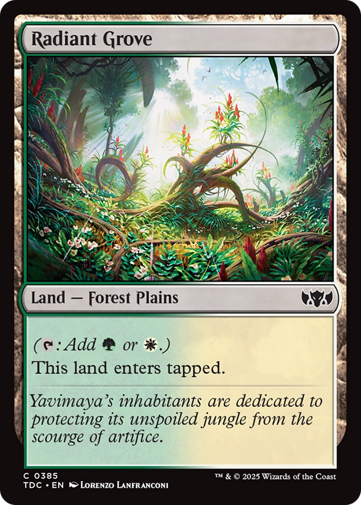 Radiant Grove (TDC-385) [Commander: Tarkir: Dragonstorm] MTG Single Wizards of the Coast