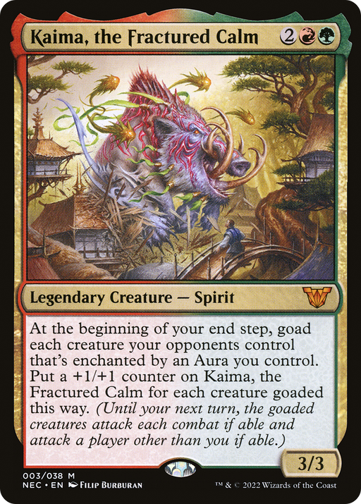 Kaima, the Fractured Calm (NEC-003) [Neon Dynasty Commander] MTG Single Wizards of the Coast