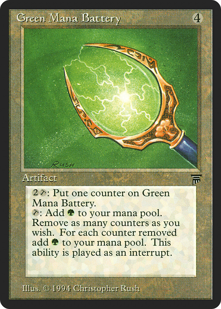 Green Mana Battery (LEG-) [Oldschool] Legends MTG Single Wizards of the Coast