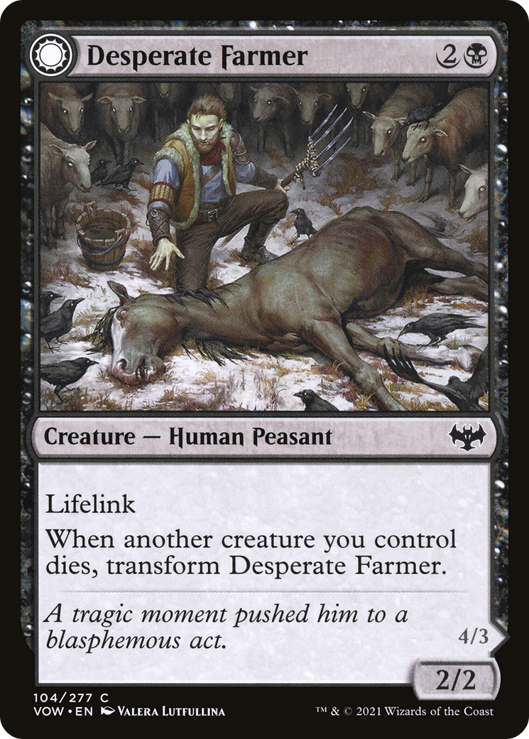 Desperate Farmer (VOW-104) [Innistrad: Crimson Vow] Foil MTG Single Wizards of the Coast