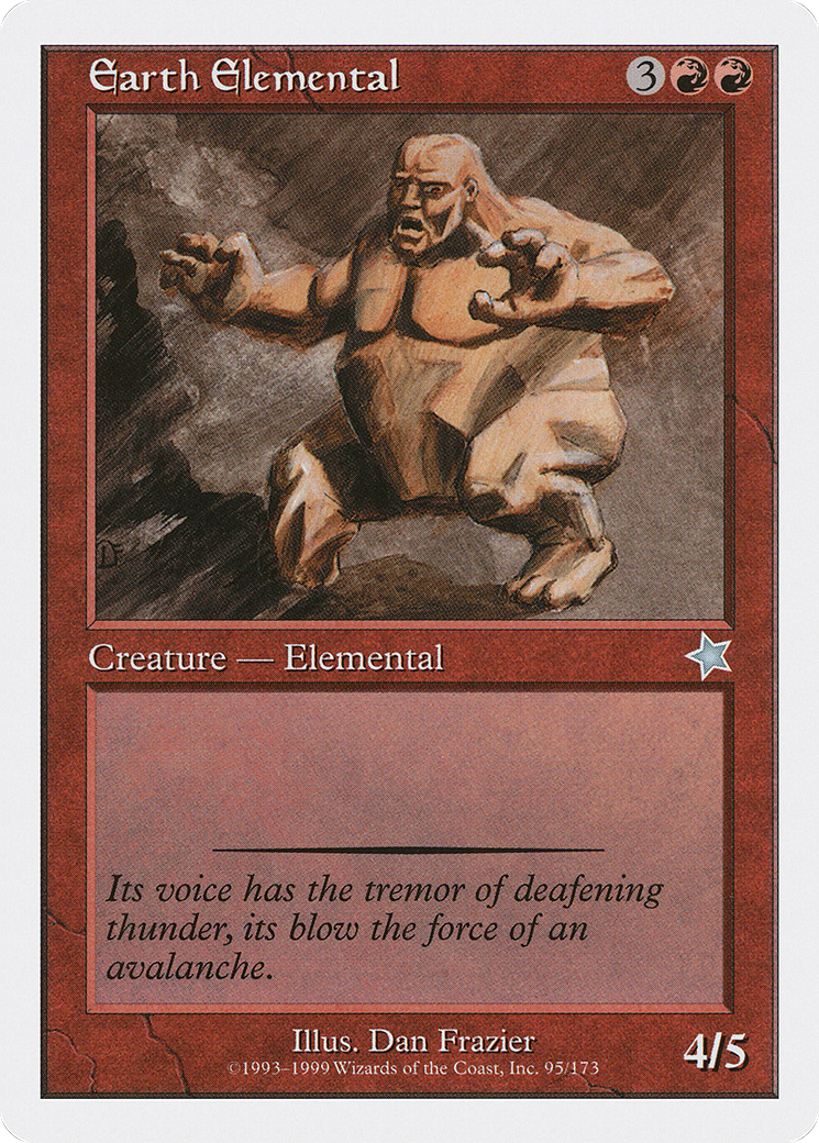 Earth Elemental (S99-095) [Misc] Starter 1999 MTG Single Wizards of the Coast