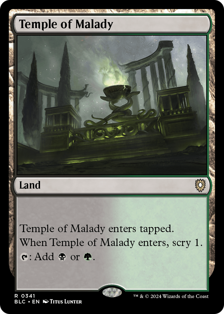 Temple of Malady (BLC-341) [Bloomburrow Commander] MTG Single Wizards of the Coast