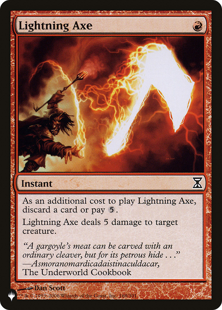 Lightning Axe (LIST-TSP-168) [Mystery Booster] The List MTG Single Wizards of the Coast