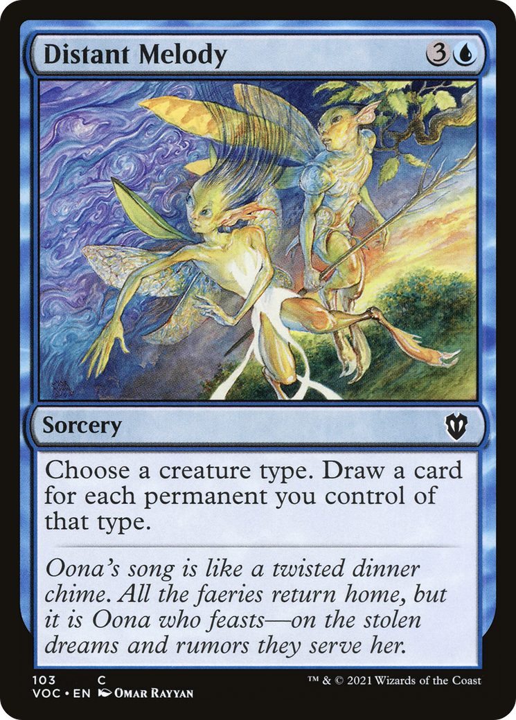 Distant Melody (VOC-103) [Crimson Vow Commander] MTG Single Wizards of the Coast
